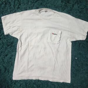 Vintage Marlboro Pocket Tee Made in USA Fruit of the Loom White Shirt XL
